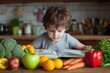 © Diego - Little boy learning about healthy food and nutrition