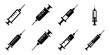 © ganesh106 - syringe minimal silhouette vector icon set