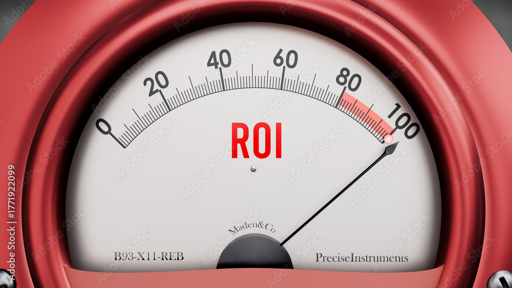 Indicator For Rising Level Roi that is hitting a full scale, showing rising levels of roi ...