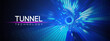 © RDVector - BG tunnel quantum with abstract portal and concept circuit for light algorithm or software board background. Mesh chip scientific and big time machine with virtual supernova and tube warp design.