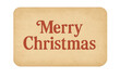 © Michael - Merry christmas holiday greeting text on an old paper vintage card, isolated on transparent background
