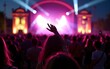 © li - crowd at concert - summer music festival. High quality
