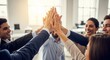 © Hyejin Kang - Business people and hands together with team for collaboration, motivation or success at office.
