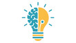 © Mamun - Creative light bulb brain logo symbolizing innovation idea generation and intelligence