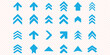 © TRENDING VECTOR ART3 - Set swipe up arrows icons. Different black arrows sign upwards. Scroll or swipe up. Graphic vector elements for web, applications, infographic, social media. Collection of swipe up icons arrows