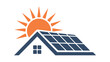 © Mamun - Solar energy home icon with sun and rooftop solar panels generating clean power vector