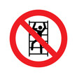 © Faridzdesign - No climbing vector design prohibition safety sign standar ISO 7010