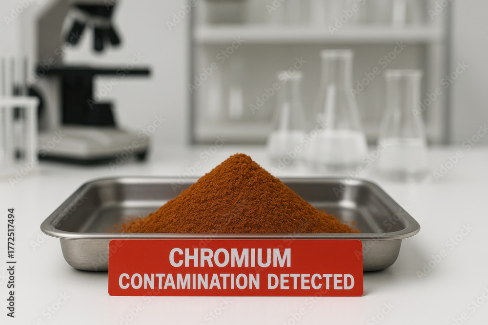 Powder Contamination Dangerous toxic chromium contamination hazard detected in brown powder ...