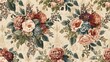 © The 2R Artificiality - Floral Seamless Pattern with a Maximalist Vintage Modern 2D Design