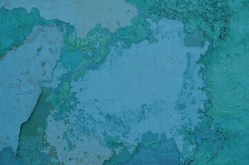  Vintage turquoise textured backdrop. Jade cement surface. Green mineral facade. Artistic background