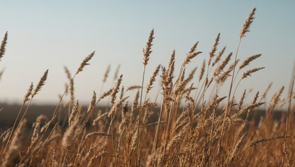 Naklejka na meble Dry weed spikes illuminated by sunlight