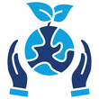 © RiskiAyu - Environment Protection Flat Blue Icon