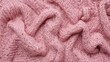 © vxnaghiyev - Stylish knitted pink wool sweater for women, soft and warm cardigan with cozy texture
