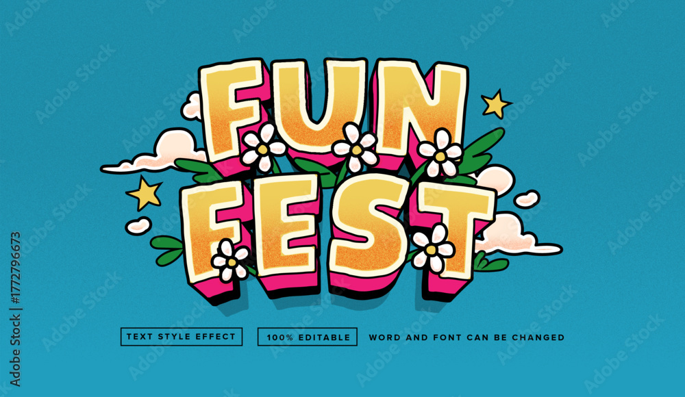 Title Vector Fun Text effect editable vector graphic of the Fun Festival , perfect for ...