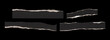 © BORT GRAPHIC - Black ripped paper placeholders with jagged torn edges on solid backdrop