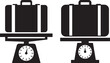 © Creative Icon Store  - Two suitcases on scales silhouette