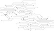 © Butterfly - Technology black circuit diagram concept. High-tech circuit board connection system.Vector abstract technology on a white background.