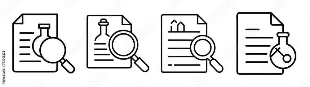 Document analysis process review audit checklist with magnifying glass ...