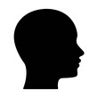 © black man - Black head silhouette profile vector illustration for medical and design projects graphic element