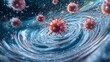 © Everything by Rachan - Swirling Microscopic Viral Particles in Liquid Backdrop