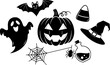 © Jenz0 - Playful halloween doodles with pumpkins, ghosts, and bats for a spooky celebration