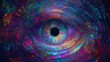 © kainat - Colorful eye digital art abstract psychedelic vision trippy artwork background wallpaper design