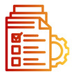 © Winaldi - Evaluation Compliance Check List icon from the Personal Growth icon collection (Outline Gradient Style)
