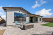 © Allison - outdoor patio featuring seating and firepit, backyard lounge zone with fire feature and privacy