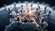 © Yevheniiya - A conceptual image of global connection and networking across the world.