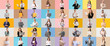 © Pixel-Shot - Collage of many different business people on color background