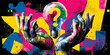© SerWi - This vibrant vector illustration depicts hands supporting a colorful lightbulb with a question mark, symbolizing creative thinking and innovative solutions.