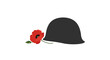 © Syamil Studio - Remembrance Day - A solemn tribute with a poppy and helmet.