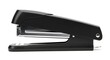© Alif - A black office stapler is shown in profile against a white background.