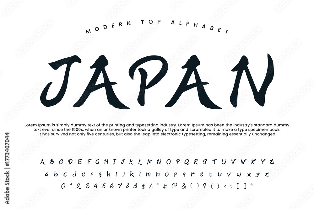 Asian chinese font and Japanese alphabet lettering font vector typeface ...