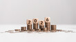 © Deemerwha studio - Stacks of coins with wooden blocks forming number 2026 for target financial growth, investment planning for money savings to wealth, business goals concept. Budget and tax, Happy new year 2026