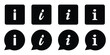 © Gemivector5 - Info icons set. Information icon on isolated on white background. Black info button. vector illustration,