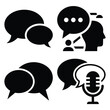 © Gajendro - communication  icon vector set and silhouette collection.