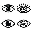 © Gajendro - eye off  icon vector set and silhouette collection.
