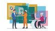 © Picassology - Tech professionals collaborating on data analysis software coding and innovative AI development