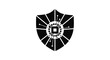 © Taha - Digital shield protecting a microchip with radiating connections, symbolizing cybersecurity and data protection.