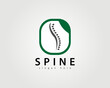 © Irfanrahmat - spine vector logo design simple concept illustration for business company