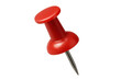 © PNG Kingdom  - Red pushpin pushing into surface, secure hold, document fix, office supply, stationery item, transparent background