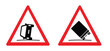 © MarkRademaker - Overturned truck or car signbord. Warning sign for a truck or car that is about to roll over. Crosswind hazard. Cars are at risk of overturning on a windy road. Danger of an accident. Car flips over.