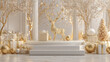© Zohra - Christmas scene featuring a merchandise pedestal or podium