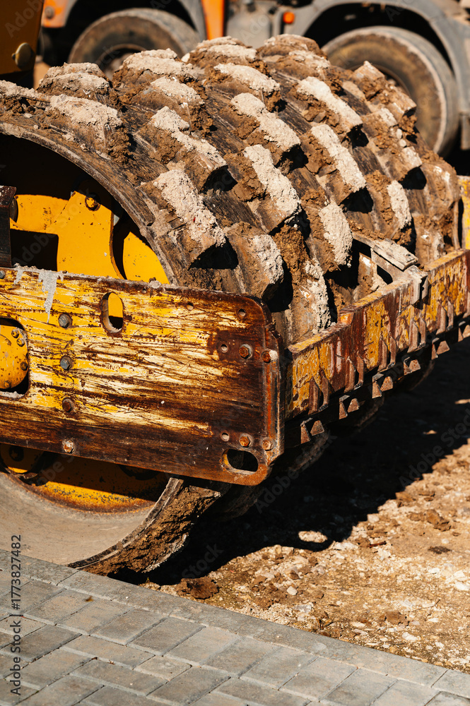 compacting muddy terrain, padfoot roller shapes damp earth through ...