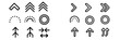 © PAPA STOCK - Set of simple directional symbols used for navigation and guidance in various design contexts