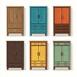 © Ouzhan - A collection of colorful wardrobes, each offering a unique design and hue