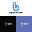 © Akash - Modern blue digital primer logo with text variations