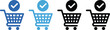 © Eva Elrod - E-commerce Success Shopping Cart Icons with Checkmarks for Online Retail