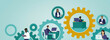 © IKON Images - Cogs connecting business people